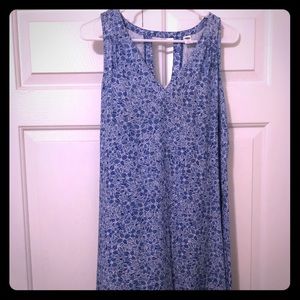 Sleeveless VNeck Floral Print Woven Dress